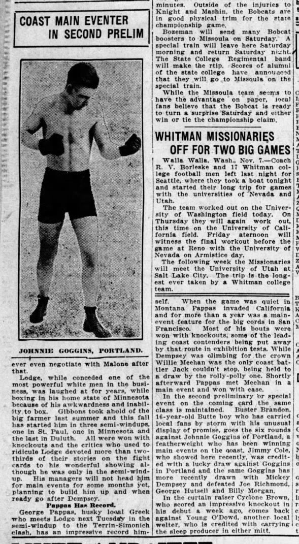 Clipping from The Butte Miner
